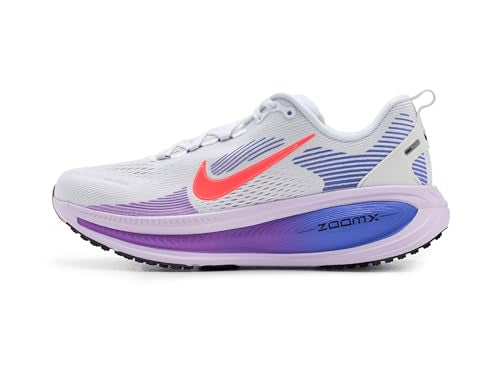 Nike Womens Vomero 18 White/Hot Lava/Violet Mist/Sapphire 6.5 Wide