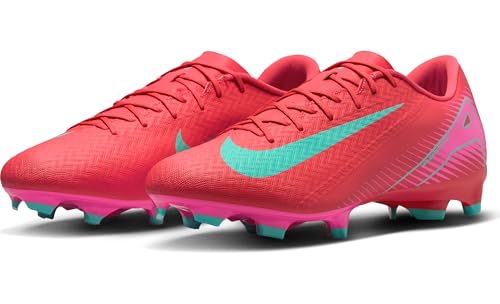 Nike Mercurial Vapor 16 Academy MG Low-Top Soccer Cleats (FQ8374-800, Ember Glow/Aurora Green) Size 10.5