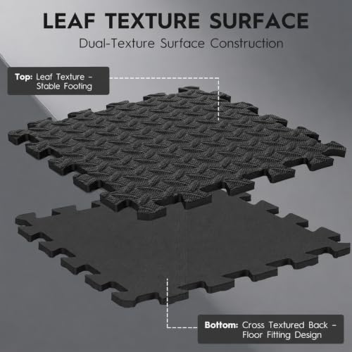 Haulcove 18 Pcs EVA Foam Floor Tiles, Puzzle Exercise Mat Set for Gym