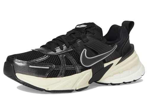 Nike Women's V2K Run Black/Black/Metallic Silver/Muslin 10 Medium