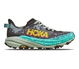 Hoka Women's Speedgoat 6 Black/Aloe Vera 7 Medium