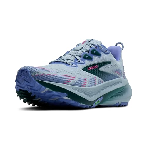 Brooks Women's Ghost Trail, Off-Road Running Shoe for Rugged Terrain - Skyway/Bell/Atlantic Deep - 5.5 Medium