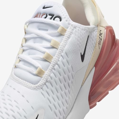 Nike Women's Air Max 270 White/Black-Pale Ivory-Muslin (AH6789 123) - 10
