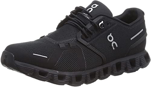 On Men's Cloud 5 Sneakers, Black/Black, 9 Medium US