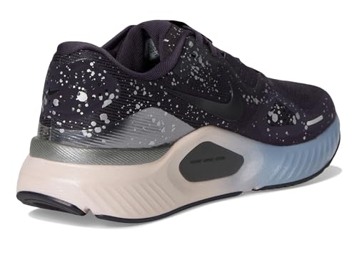 Nike Women's Structure 26 Run Cave Purple/Black/Metallic Dark Grey/Silt Red/Metallic Silver 8 Medium