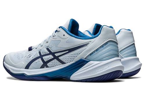 ASICS Women's Sky Elite FlyteFoam 2 Volleyball Shoes, 9.5, Sky/Indigo Blue