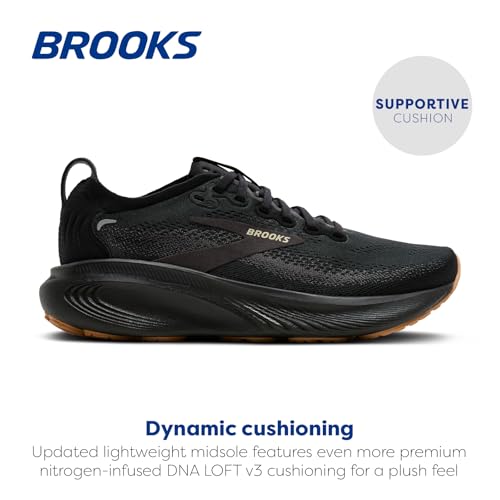 Brooks Women’s Adrenaline GTS 25 Supportive Running & Walking Shoe - Black/Biscuit - 8.5 Medium