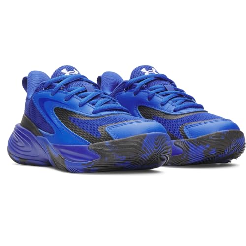 Under Armour Unisex Pre School Size Lockdown 8 Basketball Shoe, (400) Royal/Black/White, 3, US
