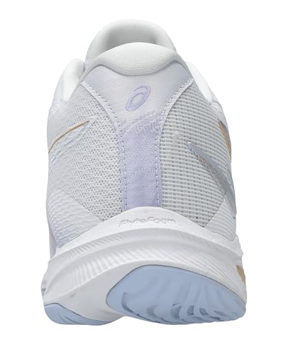 ASICS Women's Netburner Ballistic Ff Mt 4 Sneaker, White Champagne, 8 UK