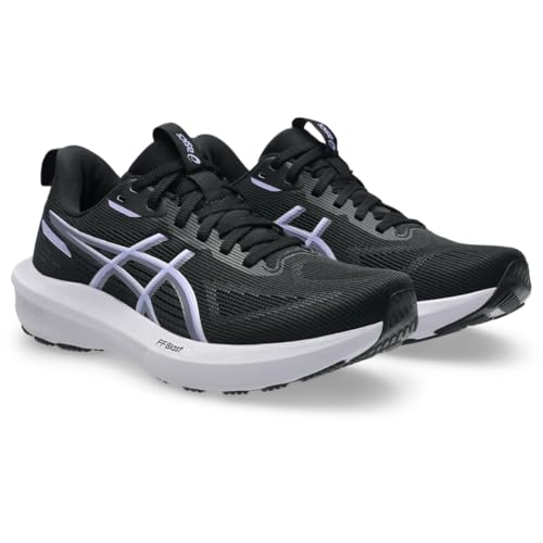 ASICS Women's GT-1000 14 Running Shoes, 10, Black/Lilac HINT