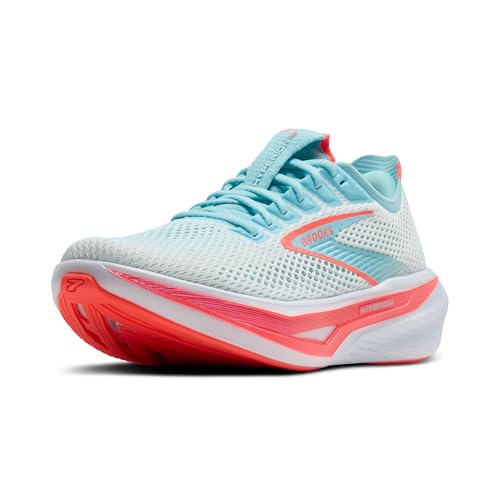 Brooks Women’s Hyperion 3 Neutral Running Shoe - White/Pink Clay/Atomizer - 9 Medium