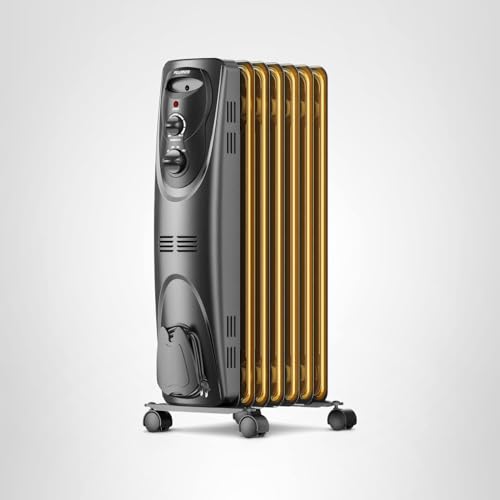 PELONIS Radiator Heater for Large Space, Electric Oil Filled Radiator, Dual Knobs, 1500W, Quiet Space Heater, 3 Modes, Tip-over Protection