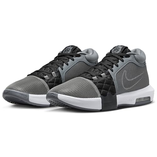 NIKE Lebron Witness 8 Basketball Shoes (FB2239-004, Cool Grey/Black/White) Size 10