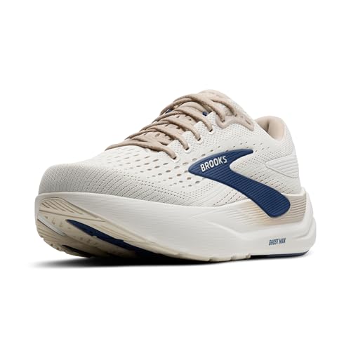 Brooks Men’s Ghost Max 3 Neutral Running & Walking Shoe - Coconut/Chateau/Navy - 10.5 Medium