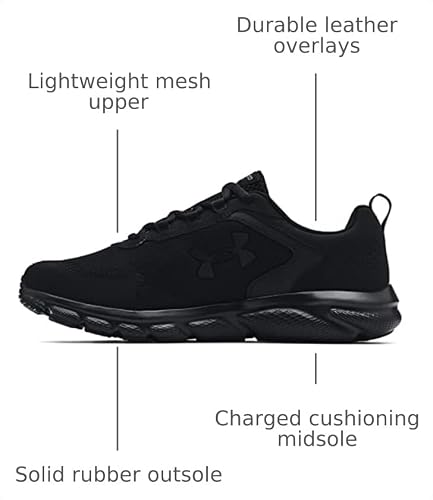 Under Armour Men's Charged Assert 9, Black (003)/Black, 9.5 M US