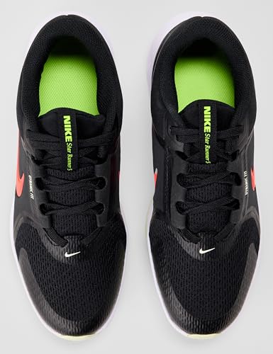 Nike Big Kid's Star Runner 5 Running Shoes, Black/Bright Crimson-Anthracite, 4Y