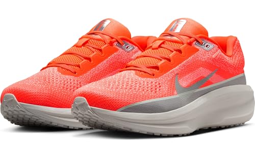 Nike Winflo 11 Premium Men's Road Running Shoes (HQ2940-800, Hyper Crimson/Safety Orange/Metallic Silver) Size 10