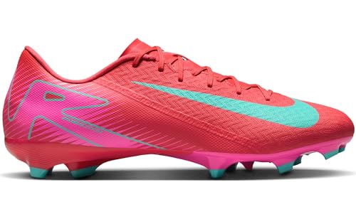Nike Mercurial Vapor 16 Academy MG Low-Top Soccer Cleats (FQ8374-800, Ember Glow/Aurora Green) Size 10.5