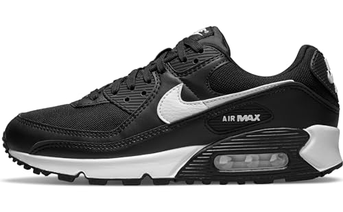 Nike WMNS Air MAX 90, Women's Sneaker, Black White Black, 38 EU