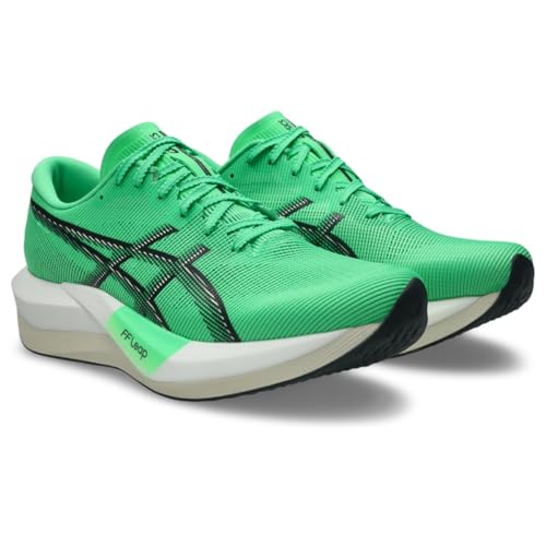 ASICS Unisex Magic Speed 5 Running Shoes, 10.5M / 12W, Vital Green/Carrier Grey