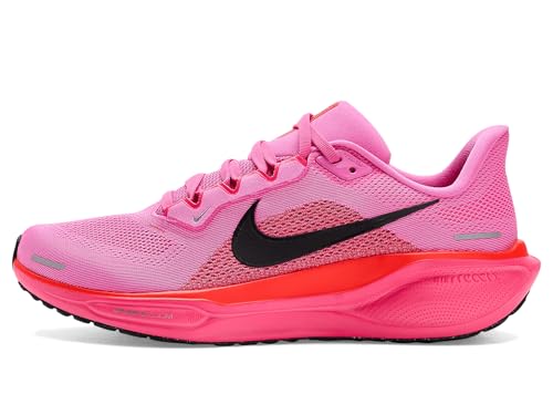 Nike Women's Pegasus 41 Playful Pink/Off Noir/Hyper Pink/Bright Crimson/Metallic Silver 8 Medium
