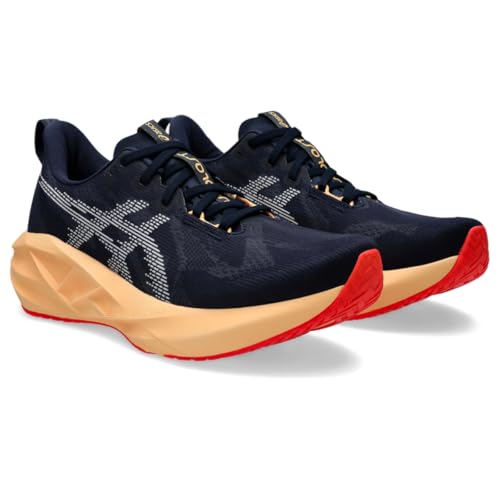 ASICS Men's NOVABLAST 5 Running Shoes, 9, Midnight/Orange Glow