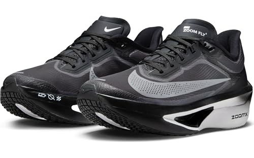 Nike Zoom Fly 6 Women's Road Running Shoe FN8455, Black White Lt Smoke Grey, 40.5 EU