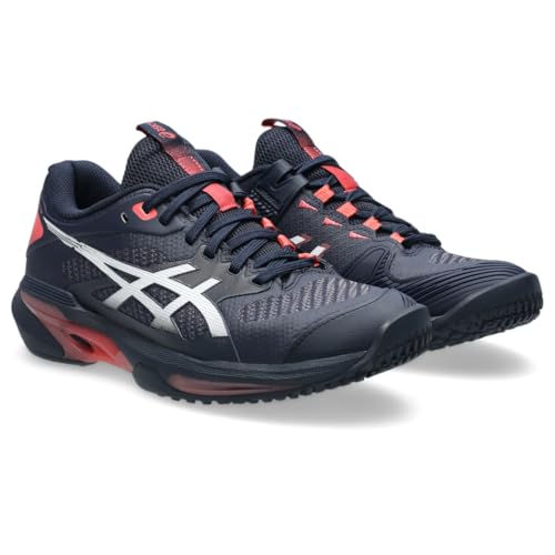 ASICS Women's Solution Speed FF 4 OC Tennis Shoes, 7.5, Midnight/White