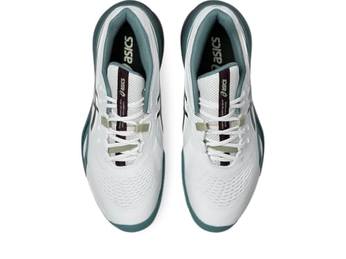 ASICS Men's Gel-Resolution X Clay Trainers, White Dark Aubergine, 9 US