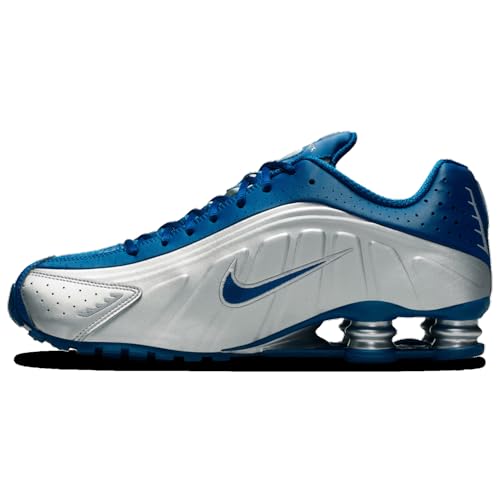 Nike Shox R4 Brasil - Men's (Metallic Silver/Court Blue/White) Size 10