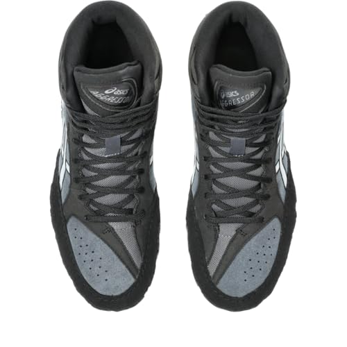ASICS Men's Aggressor 6 Wrestling Shoes, 8, Black/Pure Silver