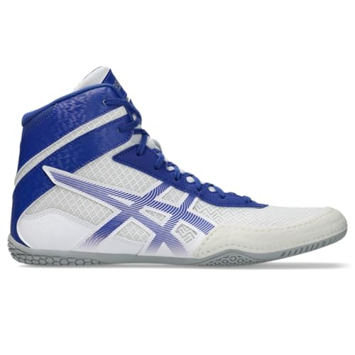 ASICS Men's MATCONTROL 3 Wrestling Shoes, 9.5, White/Dark Cobalt