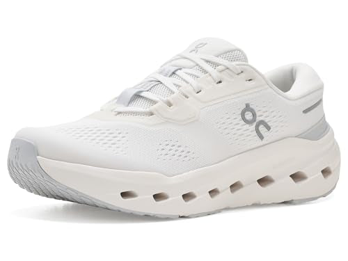 On Mens Cloudrunner 3, White/Glacier 12 Medium