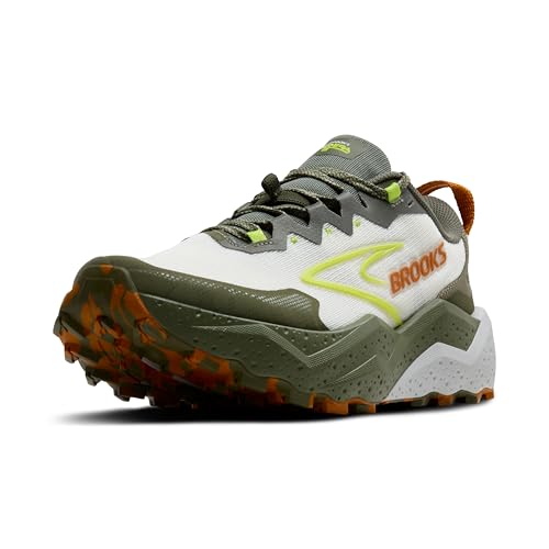 Brooks Men’s Caldera 8 Ultra Trail Running Shoe - Dusty Olive/Lime/Oyster - 10.5 Medium