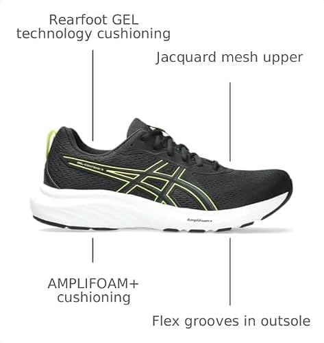 ASICS Men's Gel-Contend 9 Running Shoe, 15, Black/Citron