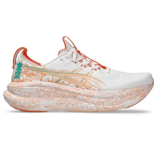 ASICS Unisex Gel-Nimbus 28 Tokyo Running Shoes, 5.5M / 7W, White/Apricot Crush