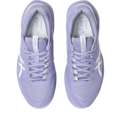 ASICS Women's Solution Speed FlyteFoam 4 Clay Tennis Shoes, 8, Bluebell/White