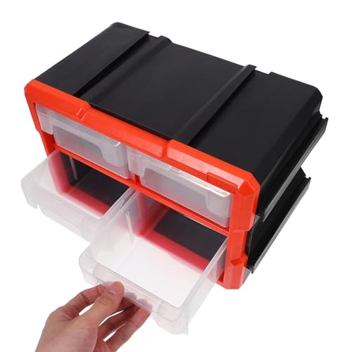 Zerodeko Modular Parts Organizer Box with Compartments, Screw and Fastener Storage Cabinet for Electronics, Tool Storage Drawers Suitable for Workshop and Garage Use