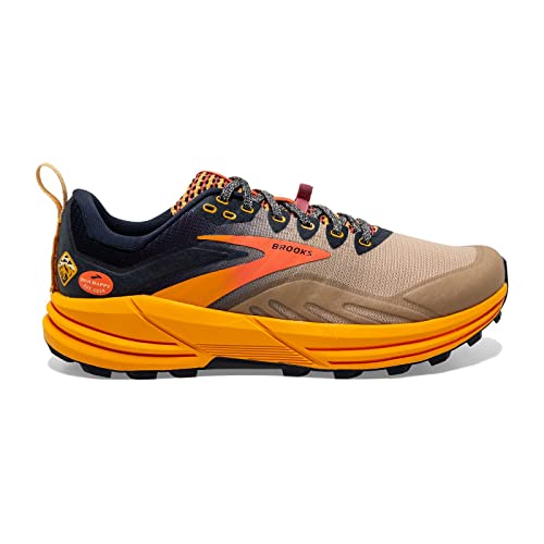 Brooks Men's Cascadia 16 Trail Running Shoe - Zinnia/Eclipse/Nomad - 7 Medium
