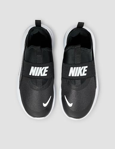 Nike Little Kid's Flex Runner 4 Running Shoe, Black/Black-White, 2Y