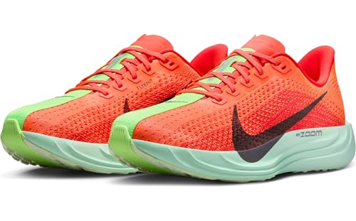 Nike Pegasus Plus Women's Road Running Shoes (FQ7261-600, Bright Crimson/Lime Blast/Mint Foam/Cave Purple) Size 8