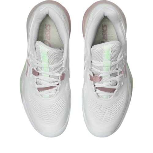 ASICS Women's Gel-Resolution X Tennis Shoes, 9, White/MORGANITE