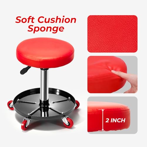 MOTOOS Mechanic Stool, Pneumatic Roller Seat Rolling Pneumatic Creeper