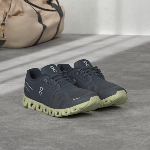 On Men's Cloud 5 Sneakers, Magnet/Oasis, 14