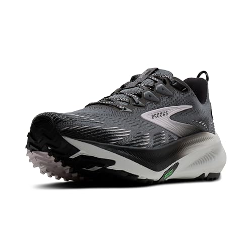 Brooks Women's Ghost Trail, Off-Road Running Shoe for Rugged Terrain - Poppy Seed/Black/Pink - 8 Medium