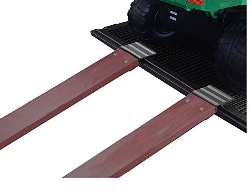 MaxxHaul Aluminum Ramp Top Kit 2 Pack Turns 2x8 Boards into Utility Loading Ramps 1400 lb Capacity with Non‑Skid Surface and Tailgate Protective Pads (80439)