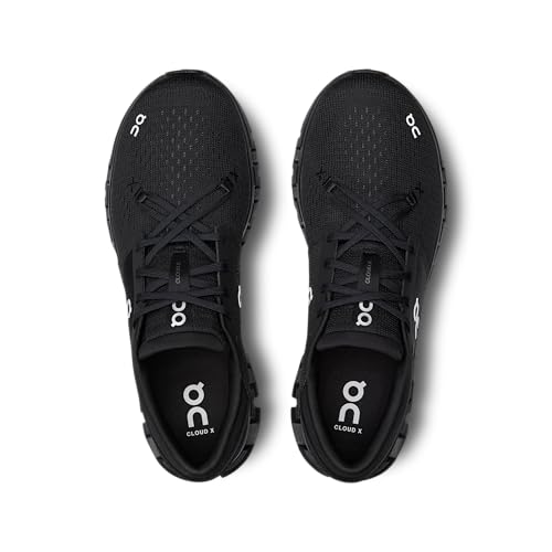 On Men's Cloud X 4 Sneakers, Black | Eclipse, 10.5 Medium US