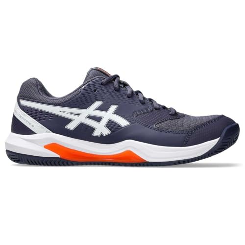 ASICS Dedicate 8 Clay Mann Tennis Shoes Blue White, Indigo mist white, 9 US