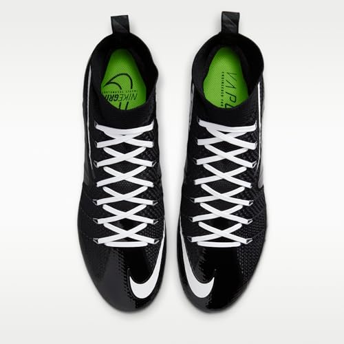 Nike Vapor Edge 360 Untouchable Men's Football Cleats (FQ0235-001, Black/White/Black/Volt) Size 11