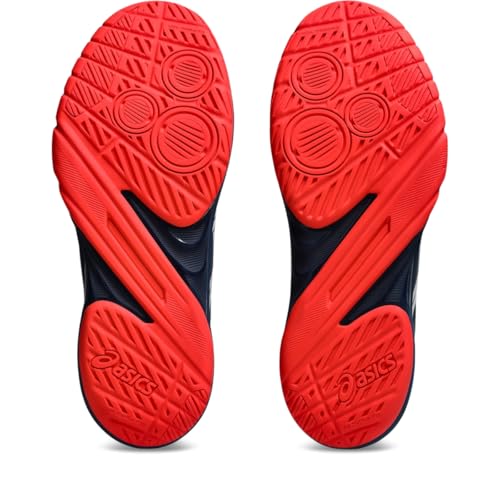 ASICS Men's POWERBREAK FlyteFoam Handball Shoe, 12.5, MAKO Blue/White